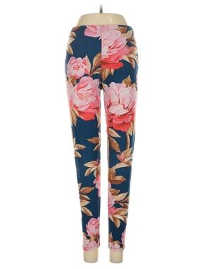Agnes & Dora Navy Leggings with Pink Floral Print
